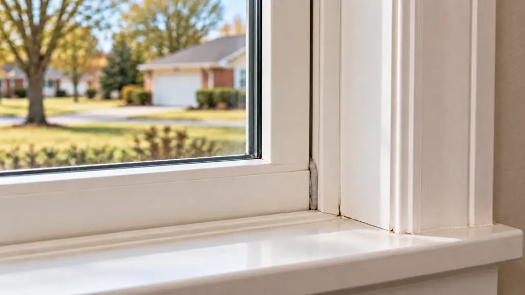Sunny October Window Corner Detail